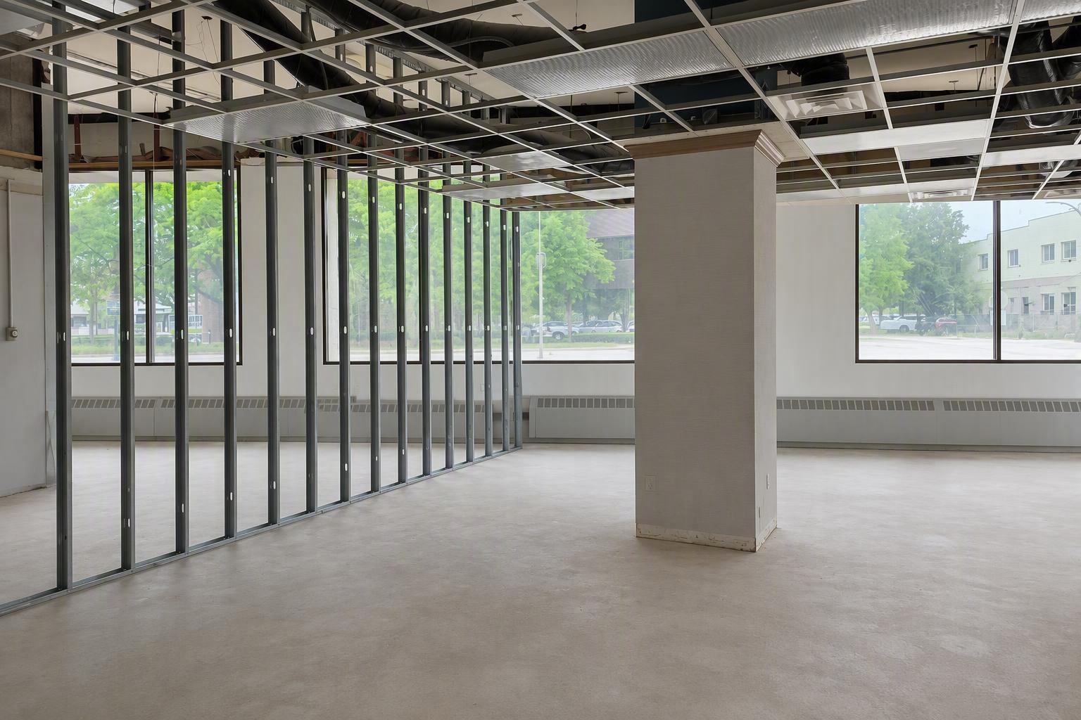 Commercial space before tenant improvements